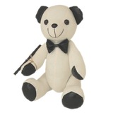 Metallic Black With Pen Signature Message Bear