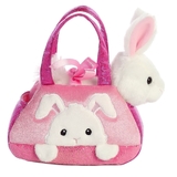 White Bunny in Pink Bag - Fancy Pals