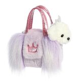 Bichon Purple Frill Soft Bag W Crown - Fancy Pals