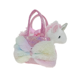 Unicorn in Fluffy Bow Bag - Fancy Pals