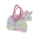 Unicorn in Fluffy Bow Bag - Fancy Pals