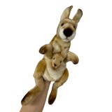 Red Kangaroo & Joey Hand Puppet - Hansa