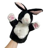 Black and White Rabbit Hand Puppet