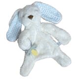 Personalised Bunny Comforter with Dummy Holder Cream and Blue