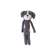 Knitted Grey Dog Rattle - ES Kids