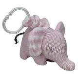 Knitted Elephant Pram Toy - Pink