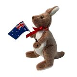 Kangaroo and Joey With Flag Medium Soft Toy