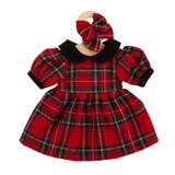 Tartan set dolls clothes - Hopscotch Collectables