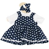 Navy polka dot dolls clothes - Hopscotch Collectables