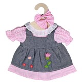 Denim floral dress dolls clothes - Hopscotch Collectables