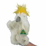 ~❤️~COCKATOO with sound ELKA Hand Puppet 25cms Cocky Soft Toy❤️