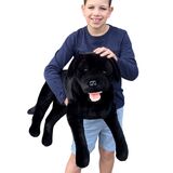 Boots the Extra Large Black Labrador Plush Toy - Bocchetta