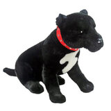 DJ the Black Staffy Staffordshire Bull Terrier Plush Toy - Bocchetta