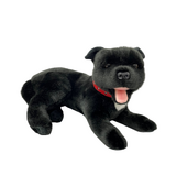 Pepper the lying Staffy Terrier Staffordshire Dog Soft Toy - Bocchetta Plush Toys