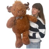 Highland Cow Sitting jumbo Soft Toy - Elka