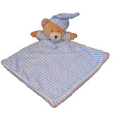 Bear Comforter Blankie Blue with rattle - Huggable