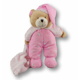 Teddy Bear In Pyjamas With Rattle Pink - Huggable