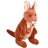 Rooby the Kangaroo With Joey Soft Plush Toy  - Minkplush